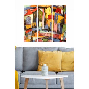 Dekorativna Slika od MDF-a u Više Boja (Set od 3 Komada)