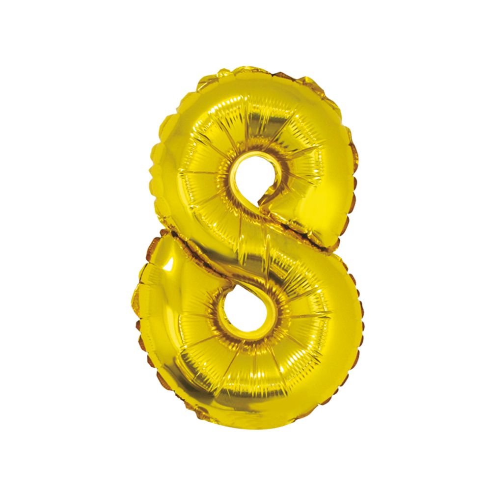 FG-C35Z8 Folijski balon 8 Zlatni 35cm slika 1