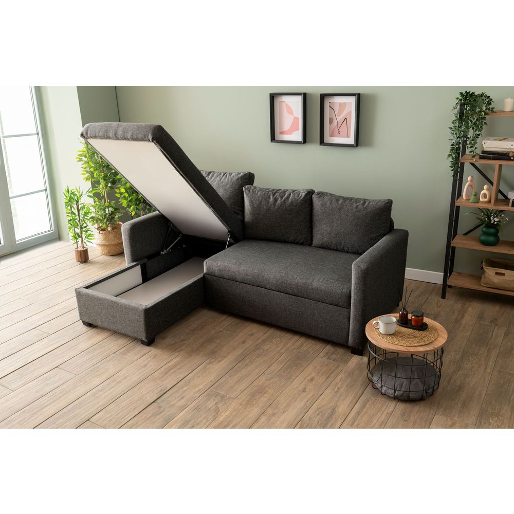 Krevetna ugaona sofa Kado – siva slika 4