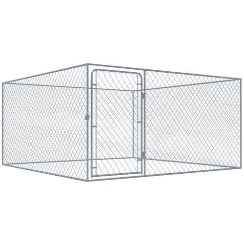Vanjski kavez za pse od pocinčanog čelika 2 x 2 x 1 m slika 18