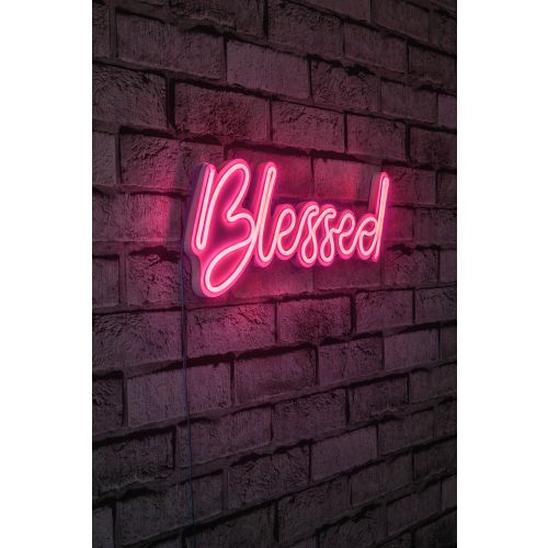 Wallity Ukrasna plastična LED rasvjeta, Blessed - Pink slika 1