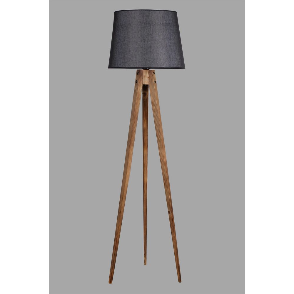 Tripod Yanık Lambader Pramit Hasır Crni Abajur slika 3