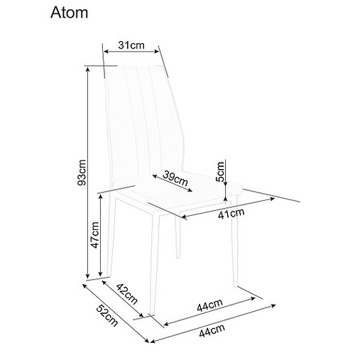 Stolica ATOM - Baršun - Maslinasta slika 2