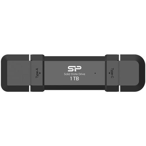 Silicon Power SP001TBUC3S72V1K Portable Stick-Type SSD 1TB, DS72, USB 3.2 Gen 2 Type-C/Type-A, Read up to 1050MB/s, Write up to 850MB/s, Black slika 1