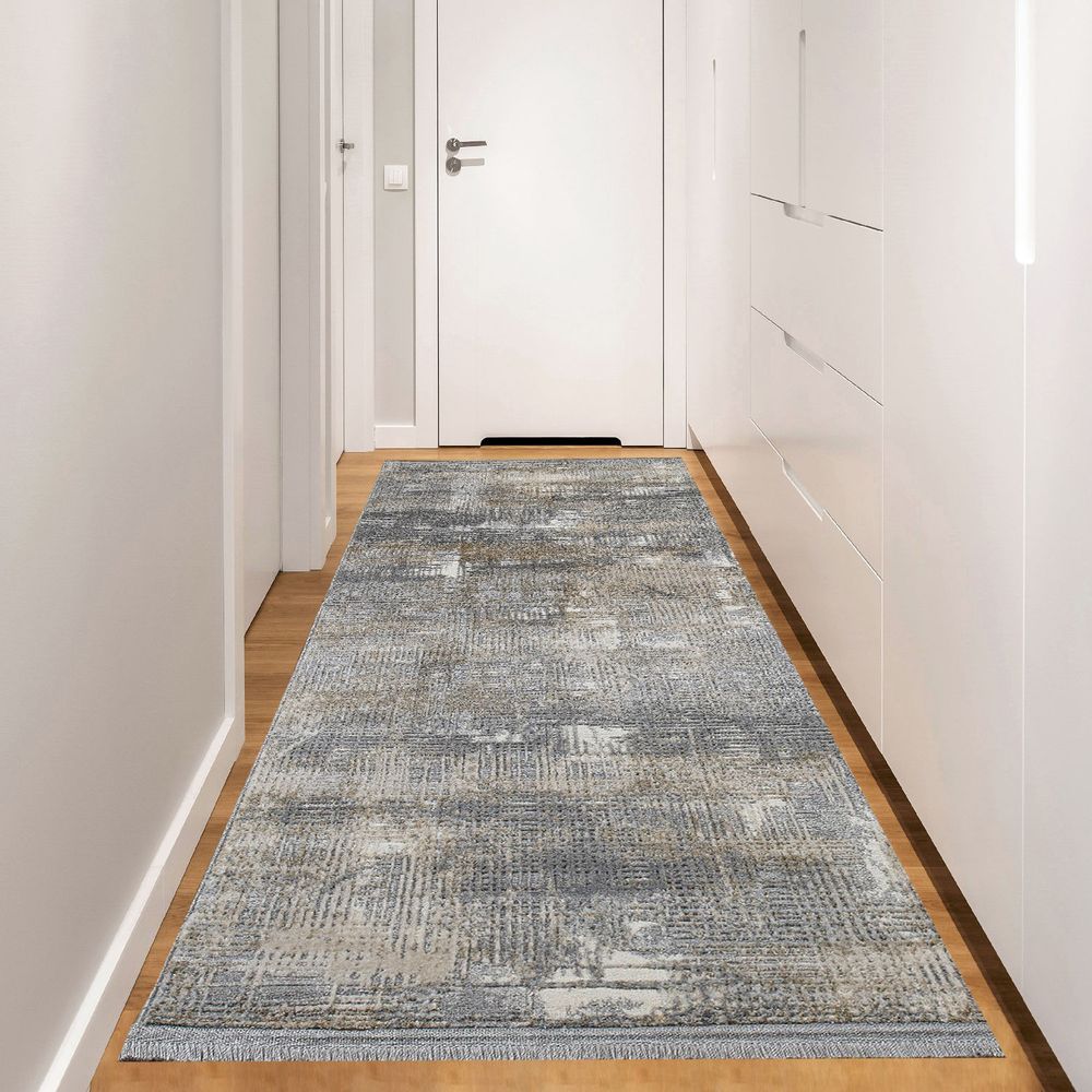 Notta 1107 Sivi, Bež i Krem Tepih za Hodnik (100 x 450 cm) slika 1
