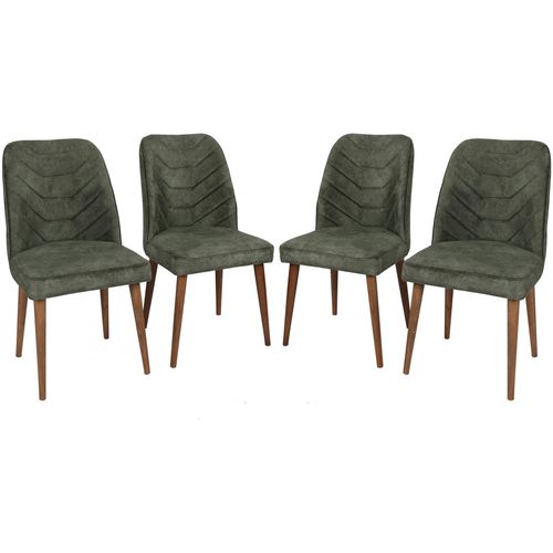 Hanah Home Dallas 558 V4  Walnut
Dark Green Chair Set (4 Pieces) slika 1
