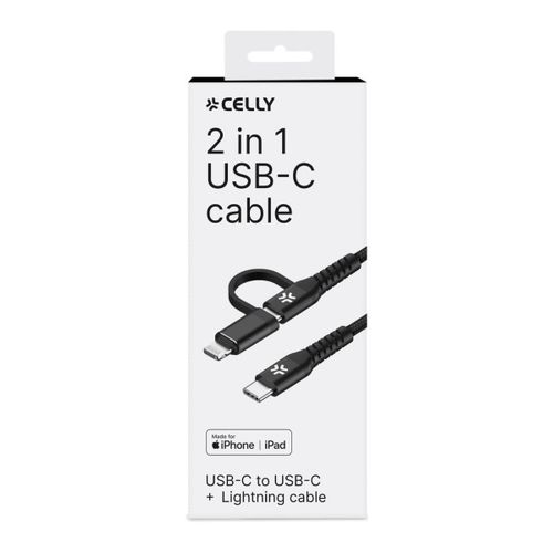 CELLY Kabl 2u1 USB-C & Lightning slika 3