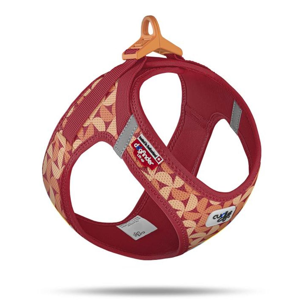 Curli oprsnica za pse Air-Mesh Semi Circle, crvena slika 1