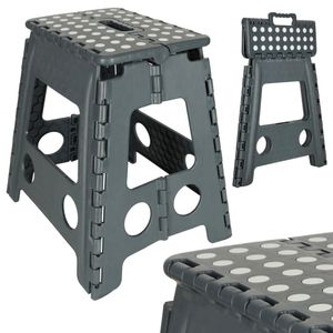 Neklizajući sklopivi tabure 39cm tamno sivi