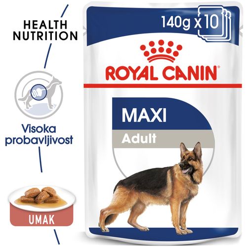 ROYAL CANIN SHN Maxi adult vrećice za pse, potpuna hrana za odrasle pse velikih pasmina (od 26 do 44 kg, od 15 mjeseci do 8 godina starosti, 10x140g slika 6