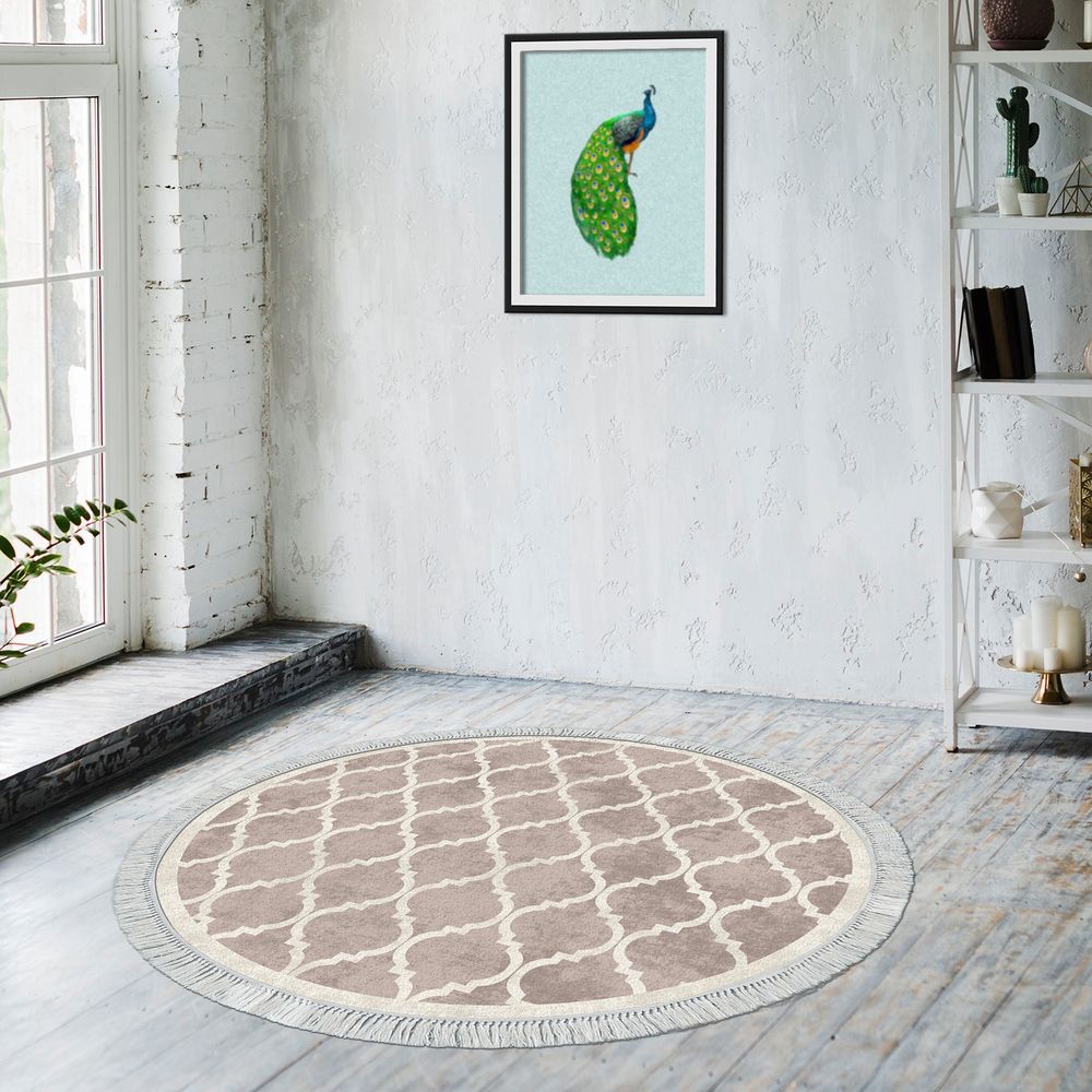 Kremasto-Smeđi Tepih ALN400601KR18 (180 cm) slika 1