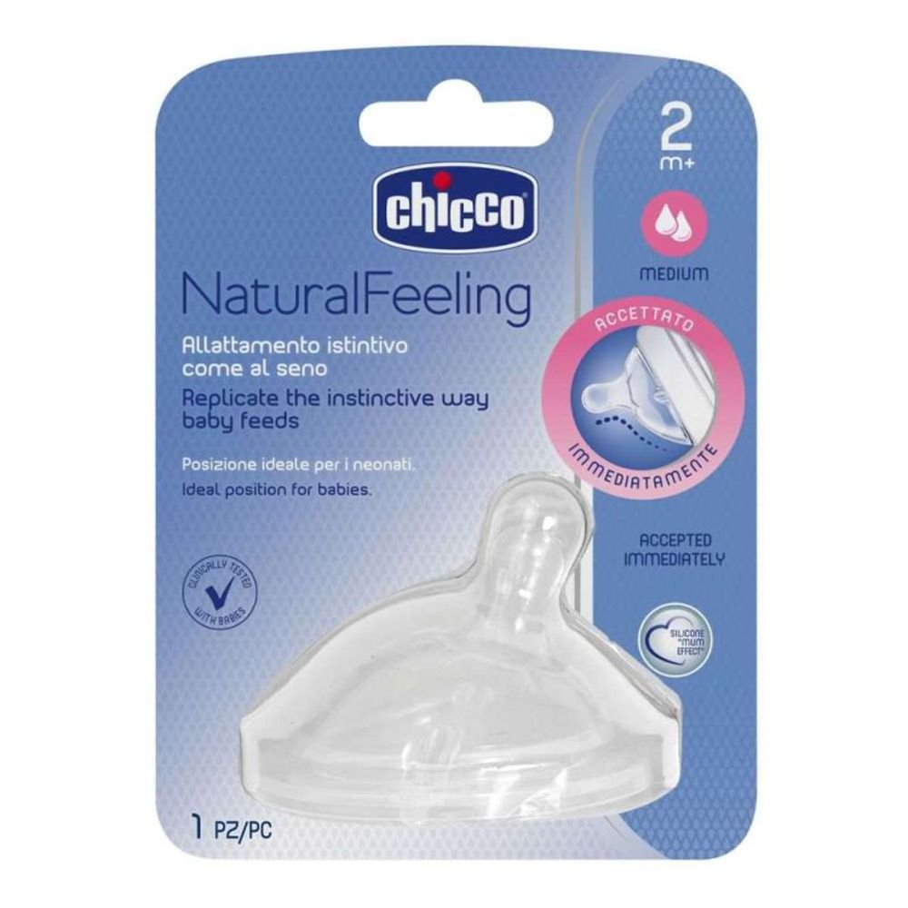 Chicco Duda za flašicu NaturalFeeling Medium 2m+ slika 1