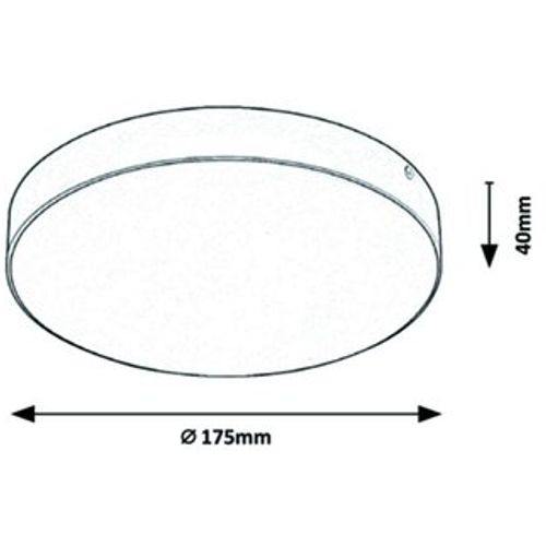 Rabalux Tartu,spoljna plafonska,LED18W,bela,okrugla slika 8