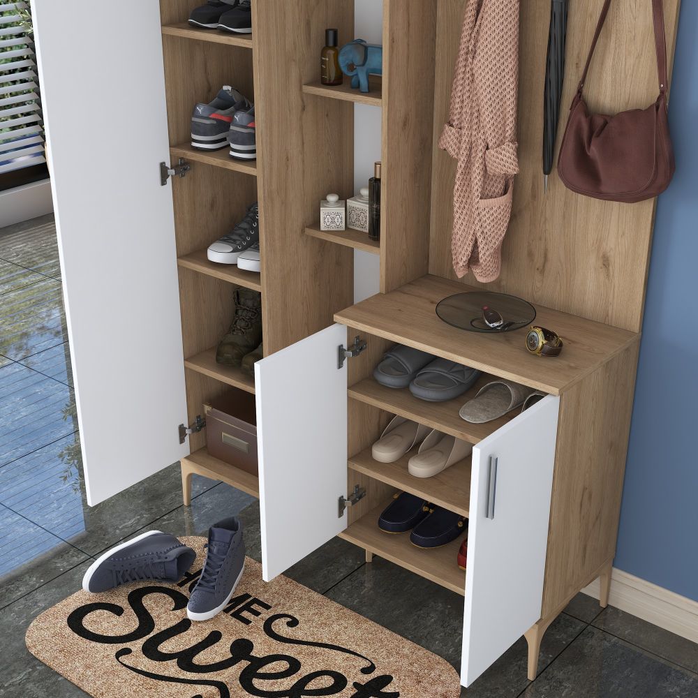 Bijeli Hodnik Ormar EA109 - 2695 Walnut slika 5