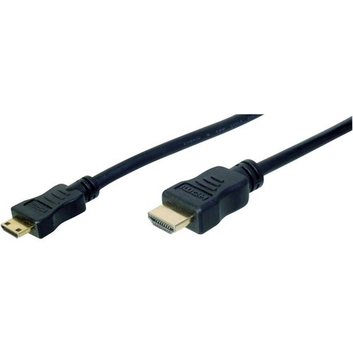 Digitus HDMI priključni kabel HDMI A utikač, HDMI Mini C utikač 2.00 m crna AK-330106-020-S pozlaćeni kontakti HDMI kabel slika 3