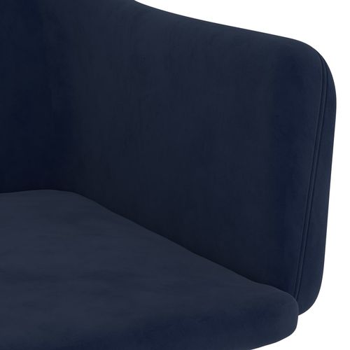 Blagovaonske stolice 4 kom plave baršunaste slika 6
