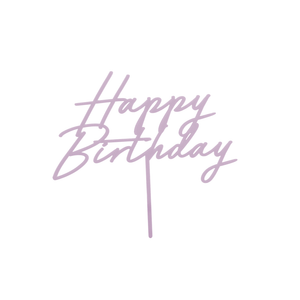 KPT79-014 Toper za tortu Happy Birthday 16cm, Rozi