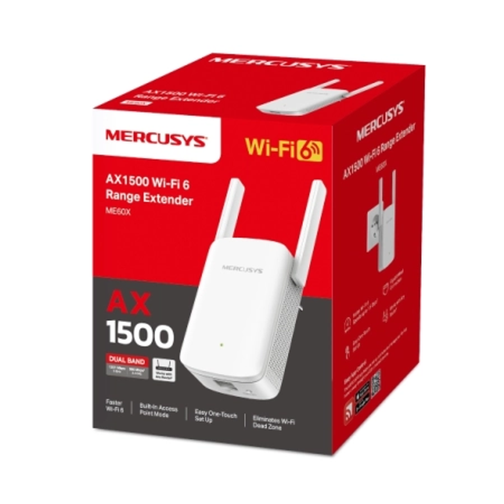 Mercusys ME60X 1500Mbps WiFi 6 Wireless Range Extender slika 3