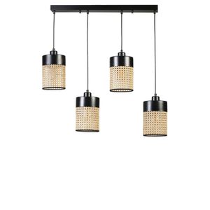 Zeus 8705-6 Rattan
Black Chandelier