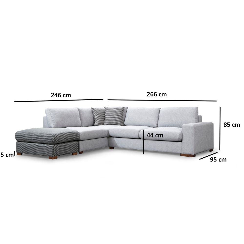 Siva Ugaona Sofa Loop 1 slika 6